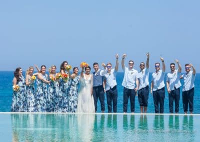 bridal party infinity pool