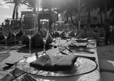 wedding dinner on resort