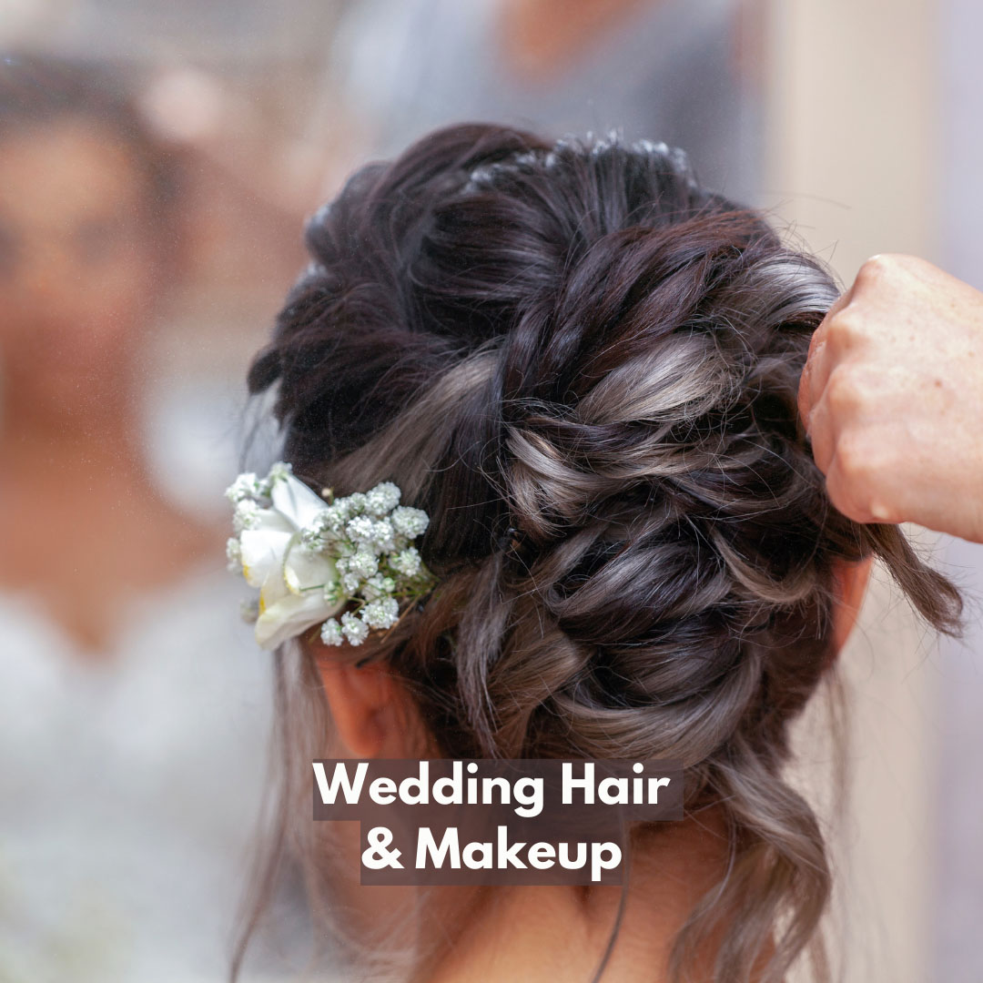 Wedding day hair and makeup